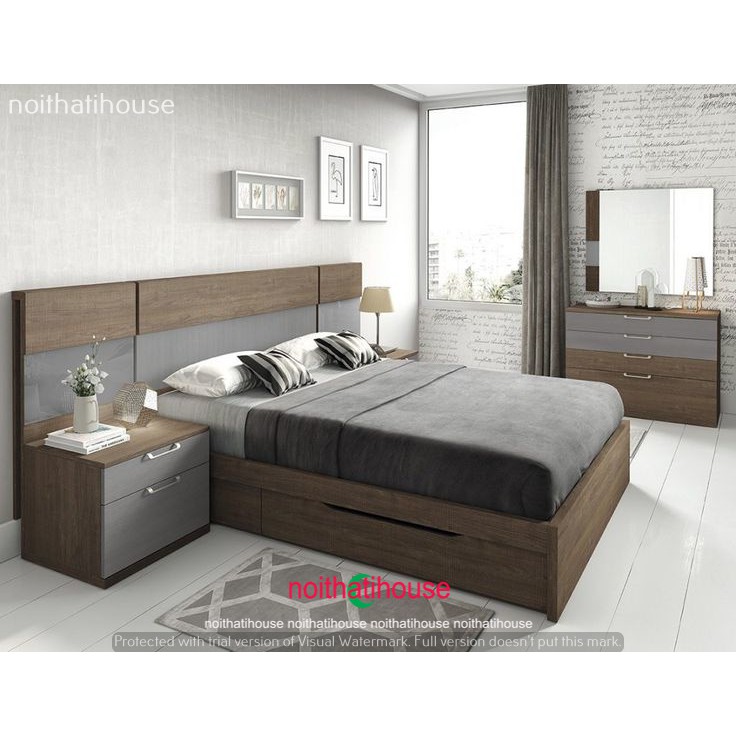 giường ngủ thông minh - gỗ công nghiệp cao cấp làm nên chiếc giường ngủ đẹp