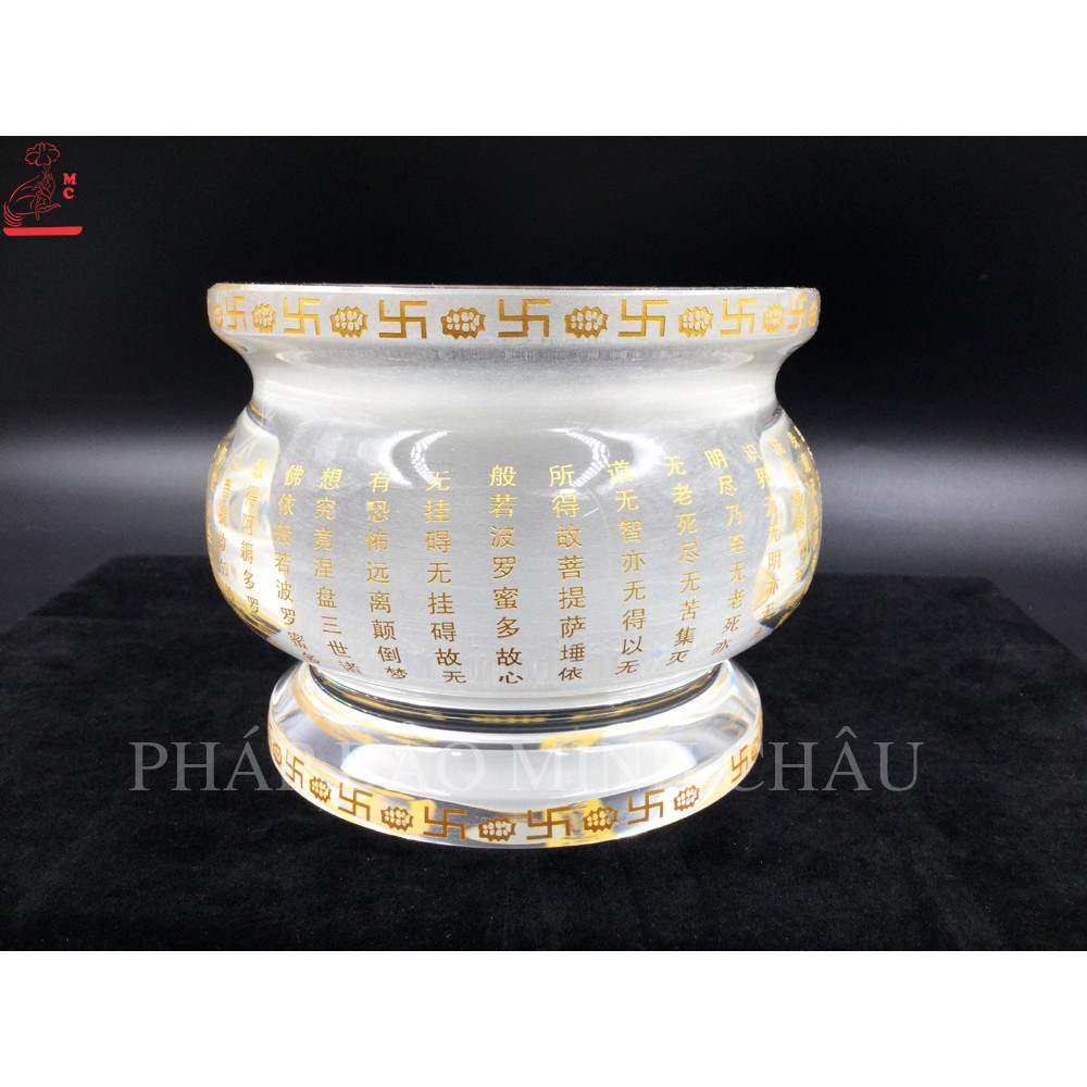 [PHÁP BẢO MINH CHÂU] Bát Hương Pha Lê 14cm - 17cm - CHẤT LƯỢNG CAO - ĐẸP TINH TẾ