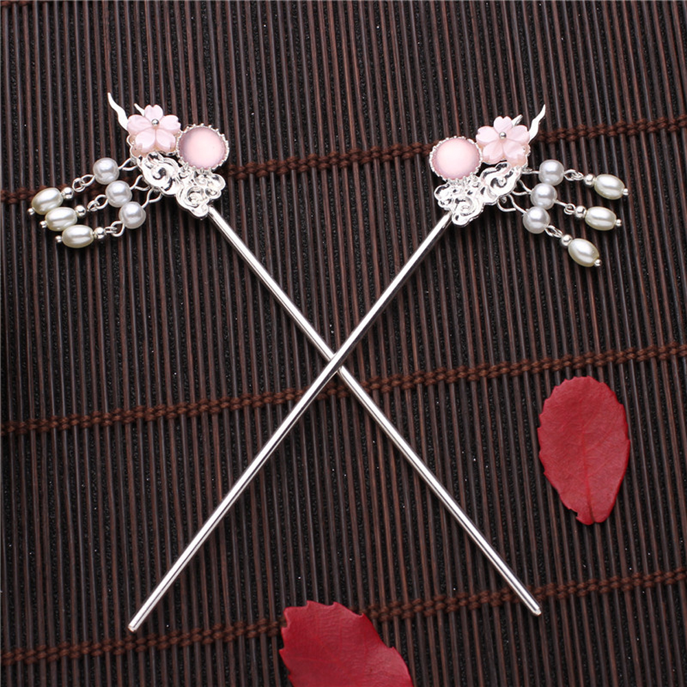 Trâm Cài Tóc Trang Trí Hoa Và Bướm Đính Ngọc Trai Phong Cách Vintage Cho Cô Dâu