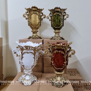 Bình Cắm Hoa Composite Dáng Lá - Bình Cắm Lông Công, Hoa Lụa/Trang Trí,Decor | thaonghiceramics
