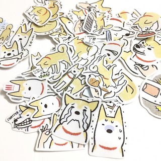 Sticker cún shiba dễ thương dán trang trí sổ tay, scrapbook, planner,... size 3-5cm