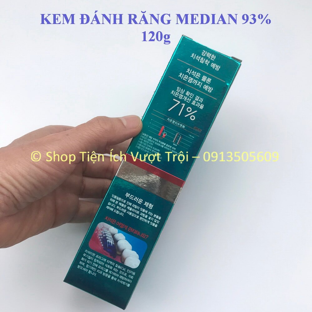 Kem đánh răng 120g Median 93%, trắng răng, ngừa mảng bám, chống hôi miệng, sâu răng Median toothpaste-Tiện Ích Vượt Trội