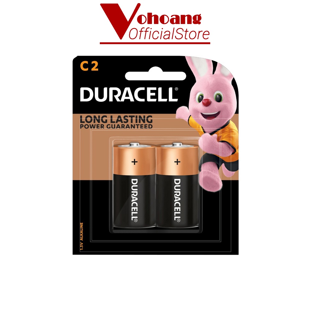 Vỉ 2 viên pin C Duracell - Pin trung Duracell 1.5V