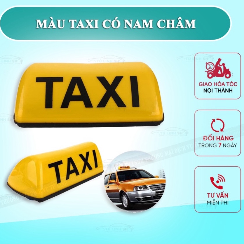 Mào TAXI hút nam châm có đèn LED gắn nóc ô tô, 28cm và 35cm