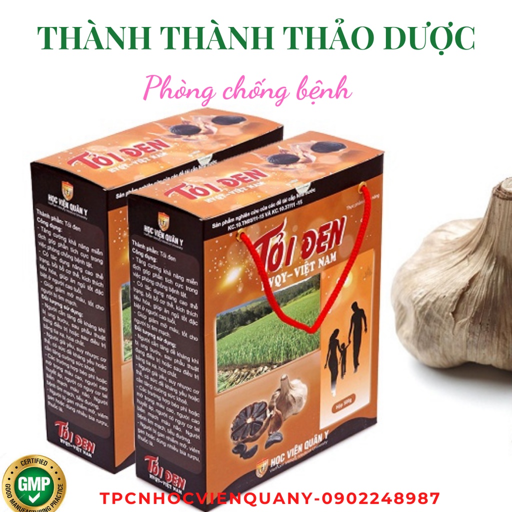 1kg tỏi đen Học viện quân y (2 hộp 500g) giúp tăng sức đề kháng phòng chống bệnh hạn mới