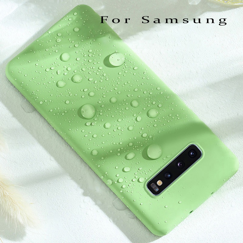 Ốp Điện Thoại Silicon Màu Kẹo Cho Samsung Galaxy S10 S9 S8 Plus