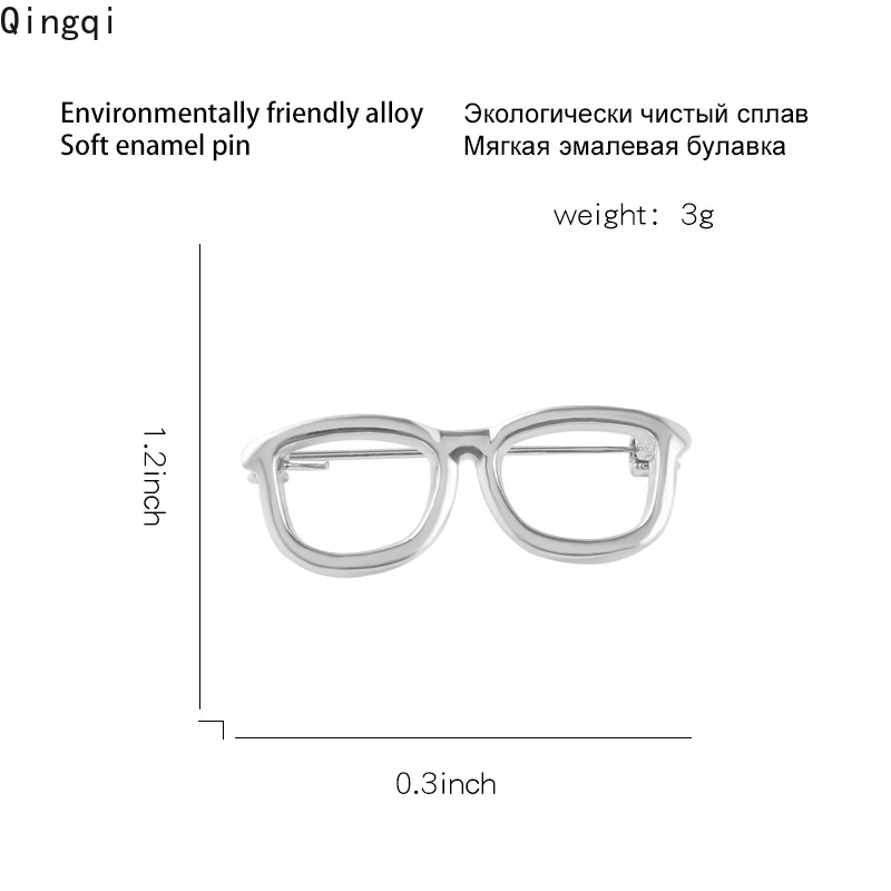 Ghim cài áo MISS ZOE hình mắt kính vui nhộn cá tính