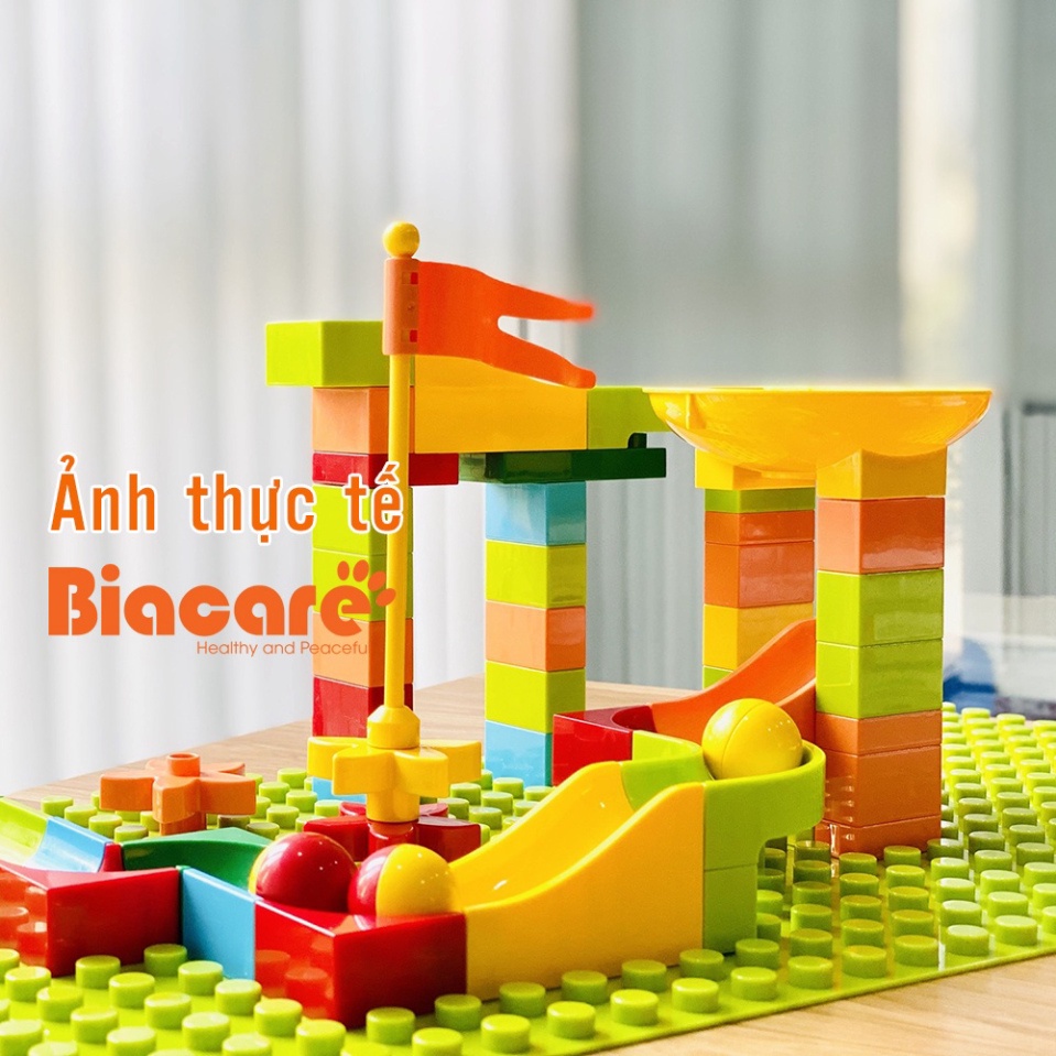 Đồ chơi lắp ghép mô hình cầu trượt cho bé thả bi 330 chi tiết phát triển tư duy Biacare cho bé từ 5 tuổi