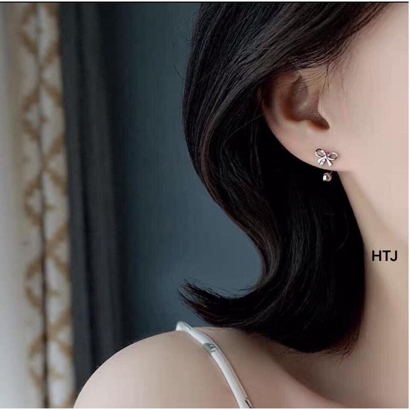 Bông khoen cong chốt ren xinh xắn cho bạn nữ