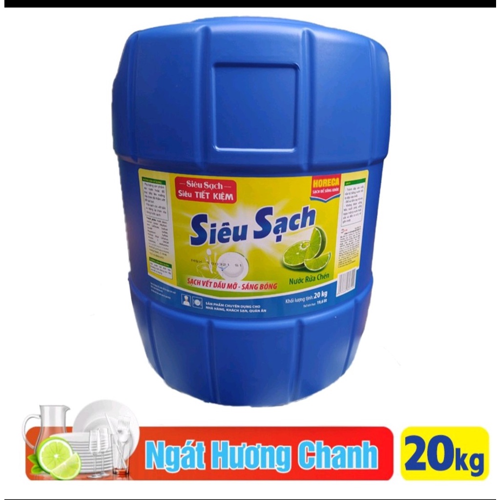 Nước rửa chén Lix Siêu Sạch hương chanh 20kg Có giá sỉ nhà phân phối ( 0947289212)