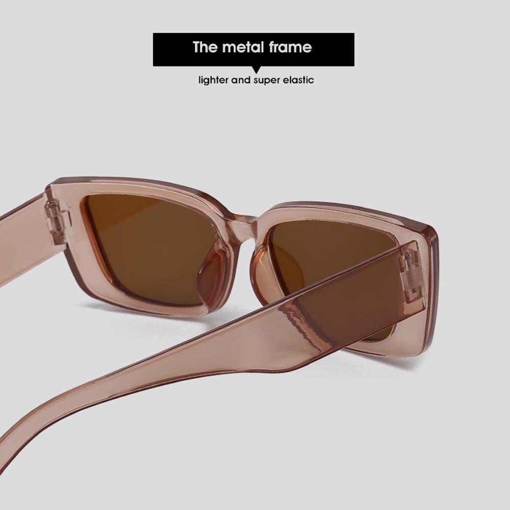 Kính Mát Hình Chữ Nhật Màu Đen Chống Tia UV Phong Cách Âu Mỹ