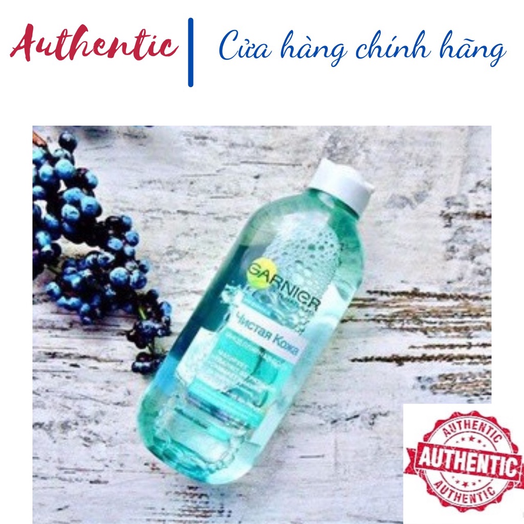 [ Hàng Chính Hãng] Tẩy trang Garnier dạng nước cho da nhạy cảm, nhờn, hỗn hợp (xanh dương) 125 ml