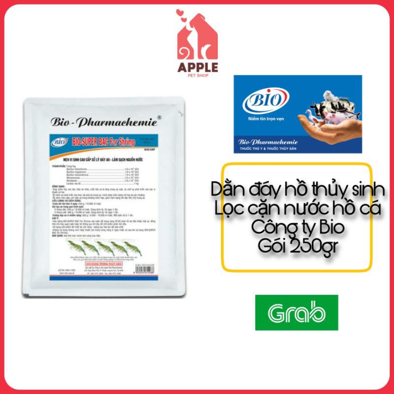 [BIO-SUPER BAC] [250GR] Men vi sinh cao cấp xử lý sạch nguồn nước, dằn đáy hồ thủy sinh