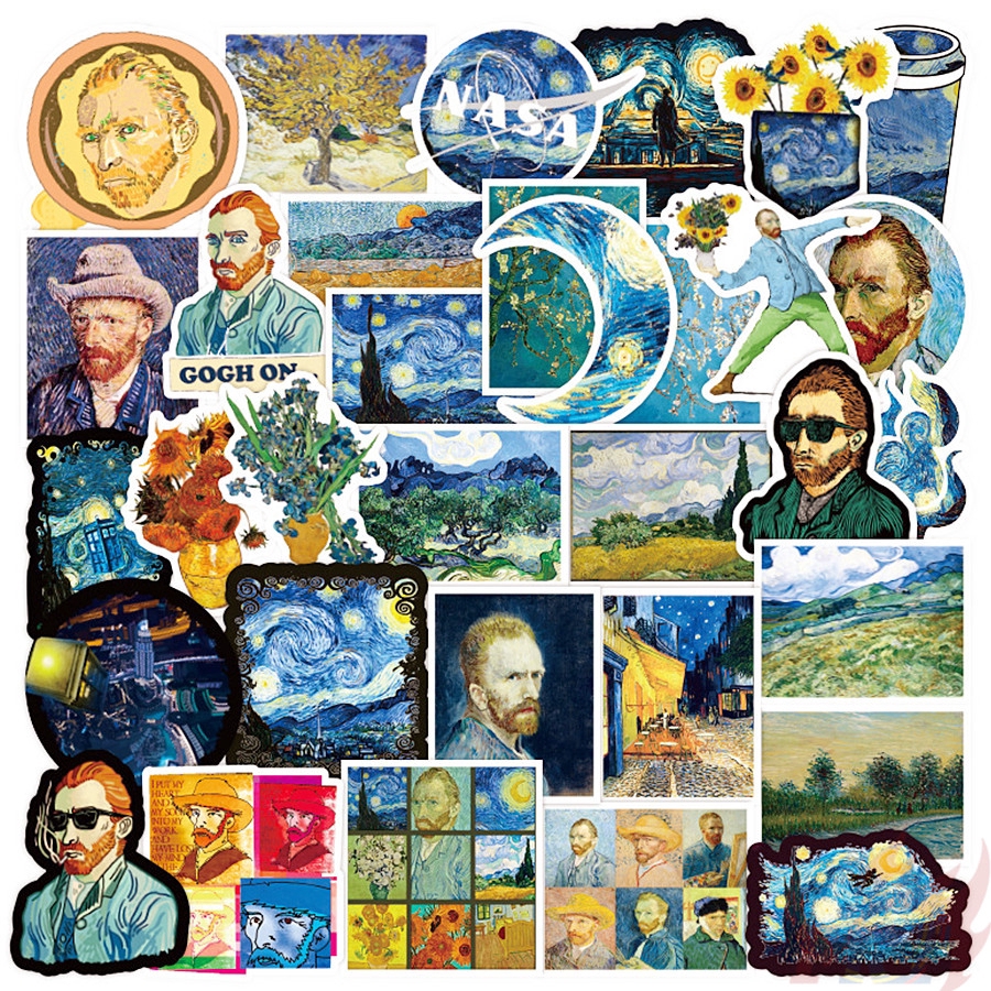 ❉ Vincent Willem van Gogh - Series 03 Stickers ❉ 50Pcs/Set DIY Fashion Decals Doodle Stickers