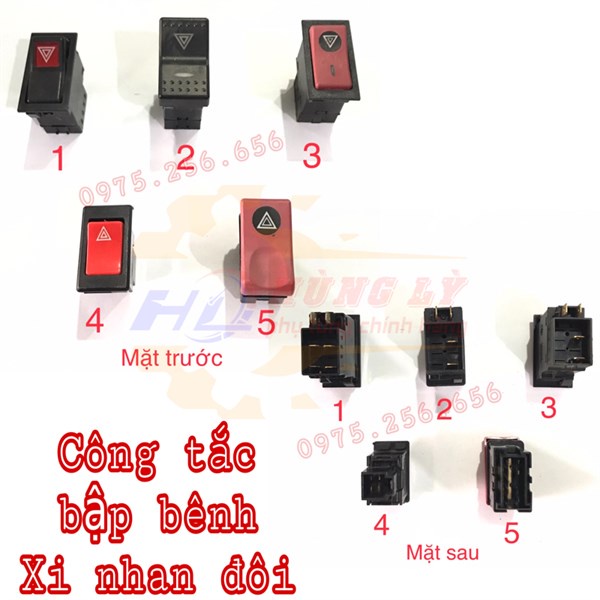Công Tắc Bập Bênh xi nhan đôi 2+2 R công tắc ô tô các loại phụ tùng ô tô phụ tùng Hùng Lỳ