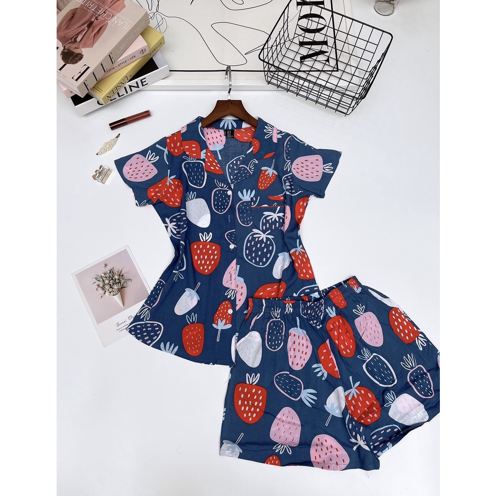 Pijama đùi chất tole lanh hàng VNXK