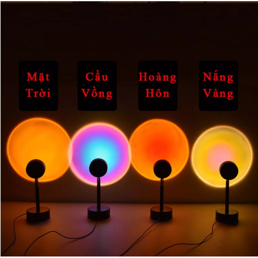 Đèn Led Tiktok Hoàng Hôn, Cầu Vồng, Mặt Trời [ LOẠI 16 MÀU CÓ ĐIỀU KHIỂN]