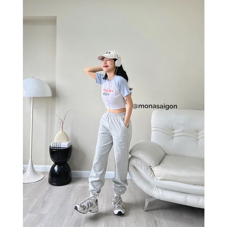 Áo croptop thun Y2K MONÁ - MCLUB