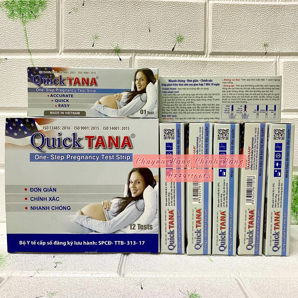 Combo 12 Que Thử Thai QuickTana 5mm Nhanh Chóng – Đơn Giản – Chính Xác