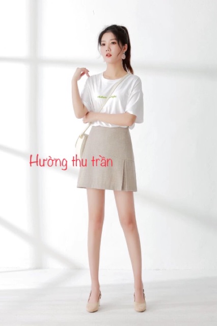 Chân váy chữ a dáng ngắn trẻ trung, chân váy công sở trên gối D45cm