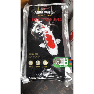 Cám Cá Koi Aquamaster Staple Size L (Bao 10kg). Dòng thức ăn cao cấp dành cho cá Koi giúp cá phát triển toàn diện