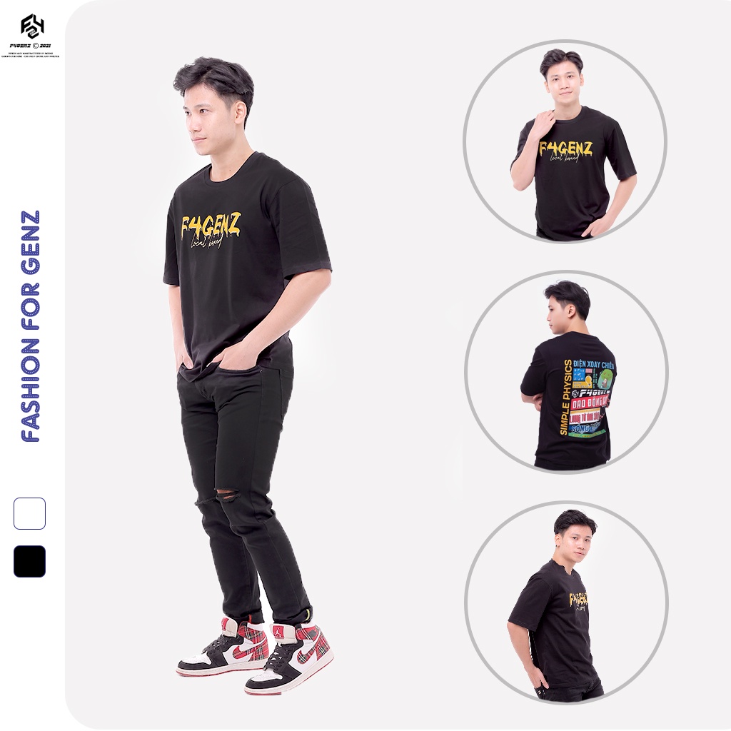 Áo thun tay lỡ nam nữ Simple Physics F4GENZ Local Brand - Áo phông unisex form rộng cotton Cao cấp phong cách Streetwear | BigBuy360 - bigbuy360.vn