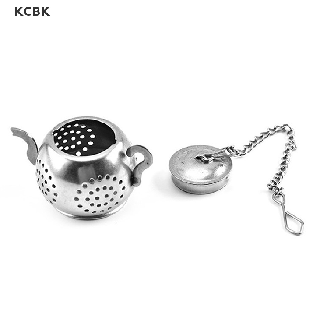 KC Teapot Shape Tea Infuser Spice Flower Tea Strainer Herbal Filter Kitchen Teaware BK