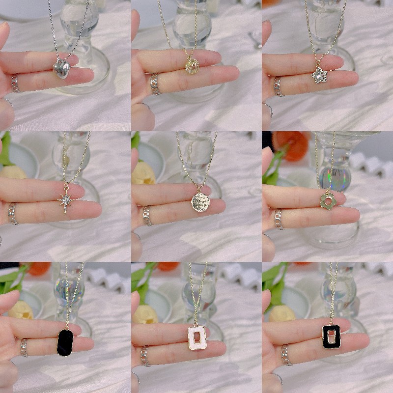 Vòng cổ Mặt Hình Ngôi Sao Năm Cánh Hình Học Bằng Hợp Kim Dễ Thương Thời Trang Mới Dành Cho Bạn Nữ