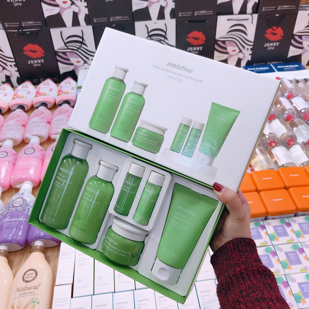 [CHÍNH HÃNG] Set dưỡng trà xanh Innisfree Blancing 6 món chuẩn 100% - Hàng đẹp