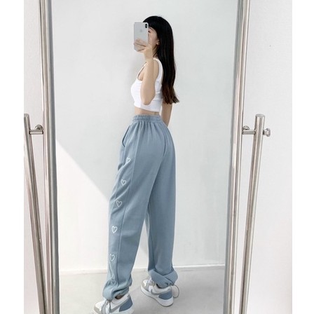 Quần jogger tim cạnh KA Closet from Ống Rộng chốt gấu ullzang có size M và L, chất nỉ ép dầy, VIDEO ẢNH THẬT | BigBuy360 - bigbuy360.vn