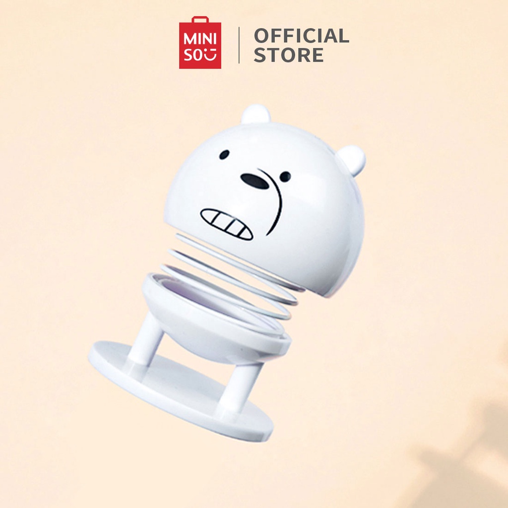 [Mã LIFECPMALL giảm 12% đơn 250K] Đồ trang trí xe hơi con lò xo We Bare Bears x Miniso