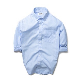 Áo sơ mi nam tay dài màu blue đơn giản Gaubabyshop18