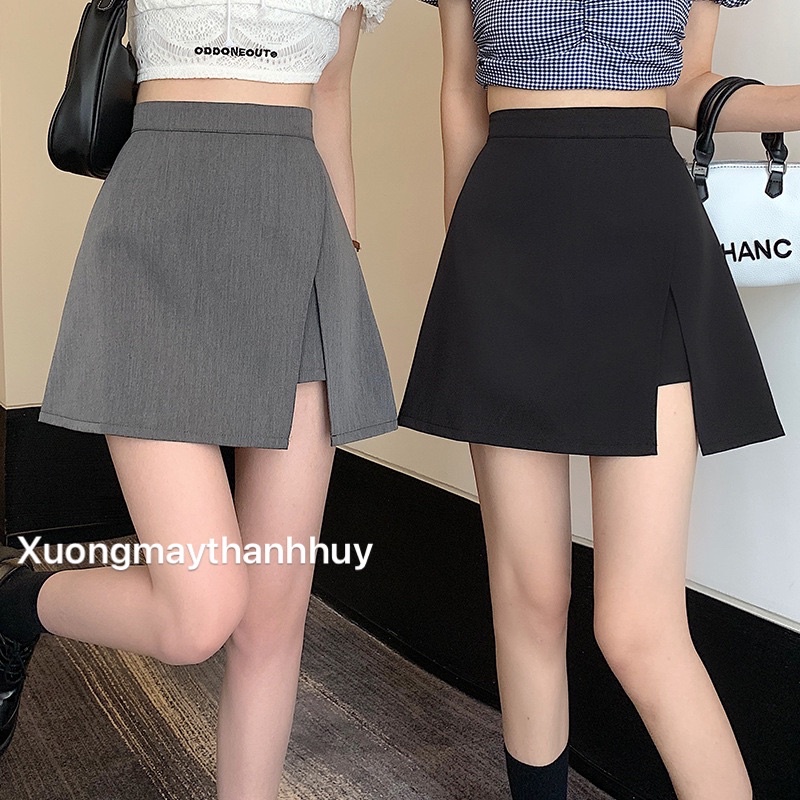 Quần váy dáng a ngắn xẻ cạnh, quần short váy mẫu mới 2022-Msf 188 | BigBuy360 - bigbuy360.vn