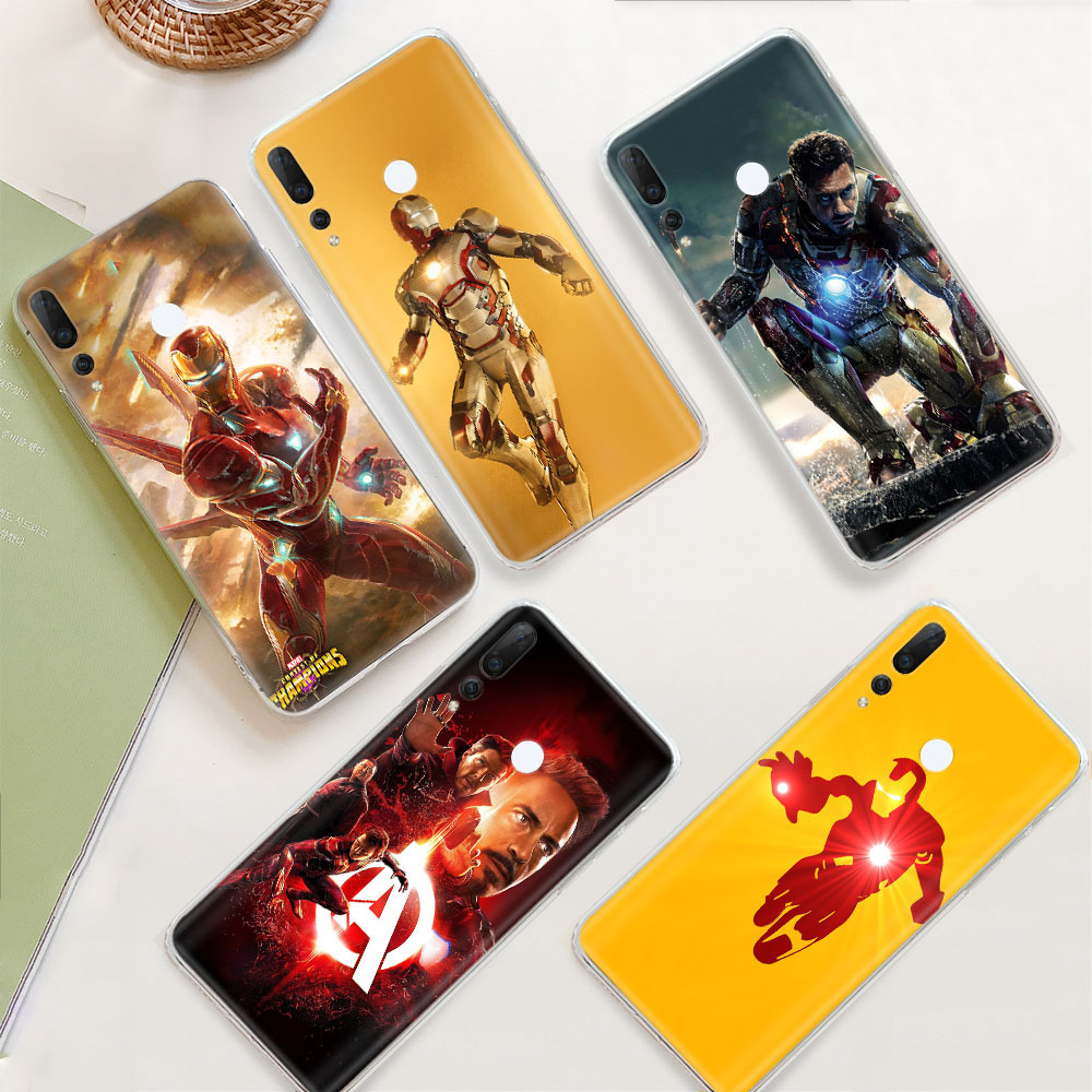Ốp Điện Thoại Trong Suốt Hình Avengers Iron Man Cho Samsung Galaxy J5 J4 J8 J7 J6 J2 A6 Prime Plus Core Pro Ty24