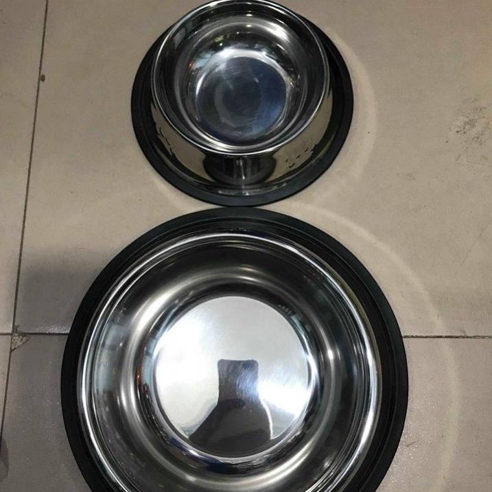 Bát ăn cho chó mèo - inox không màu