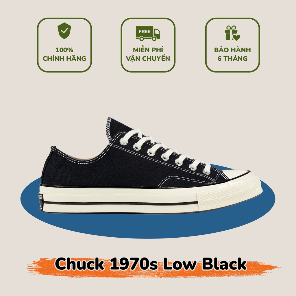 [ CHÍNH HÃNG ] giày sneaker CONVERSEE CHUCK 70S LOW CH (70s_DT)
