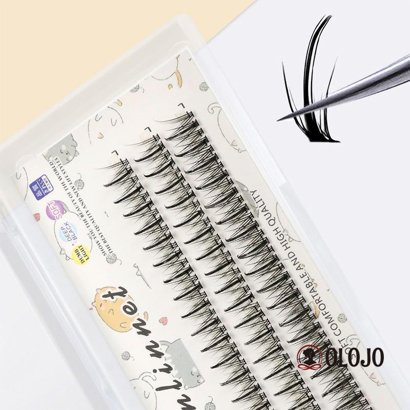 Cụm Lông Mi Giả Đơn Sắc Tự Nhiên Hình Đuôi Cá Truyện Tranh Cổ Tích