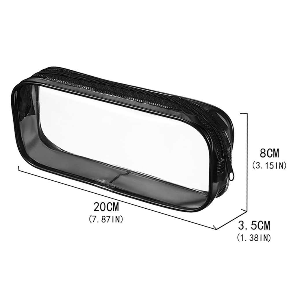 1 Túi Bút Nhựa Trong Suốt Kiểu Dáng Đơn Giản