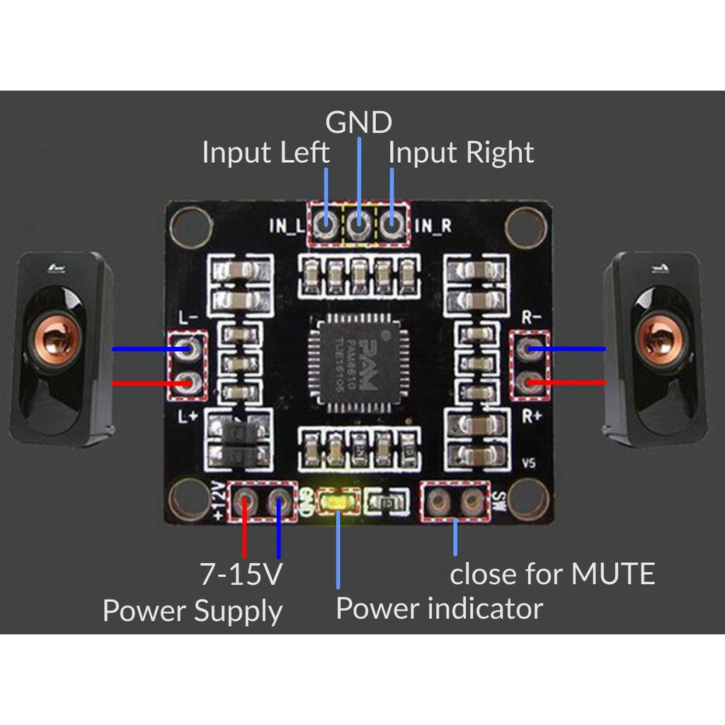 Module Khuếch đại âm thanh PAM8610