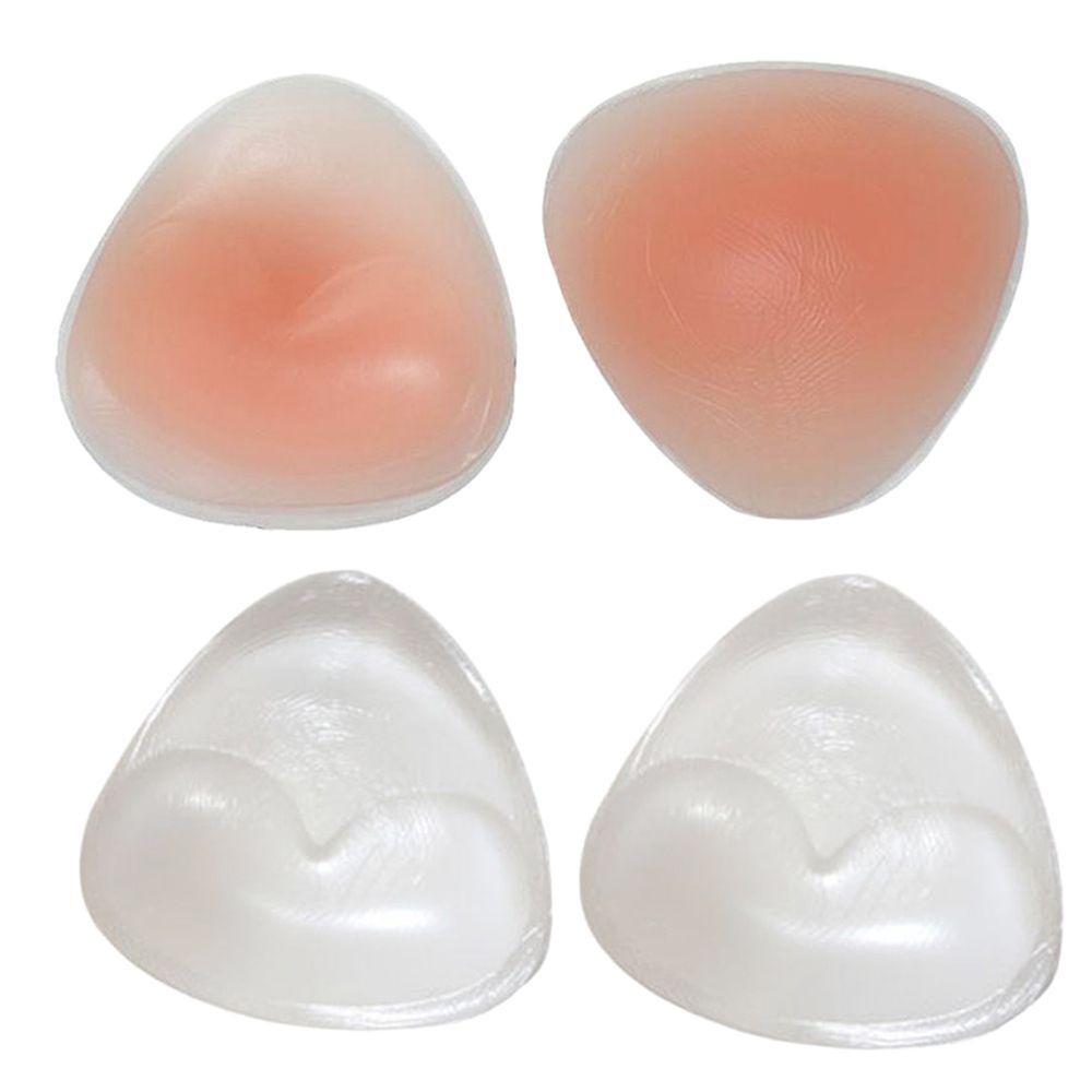 1 Cặp miếng đệm ngực tam giác bằng silicon 2 màu chất lượng cao cho nữ