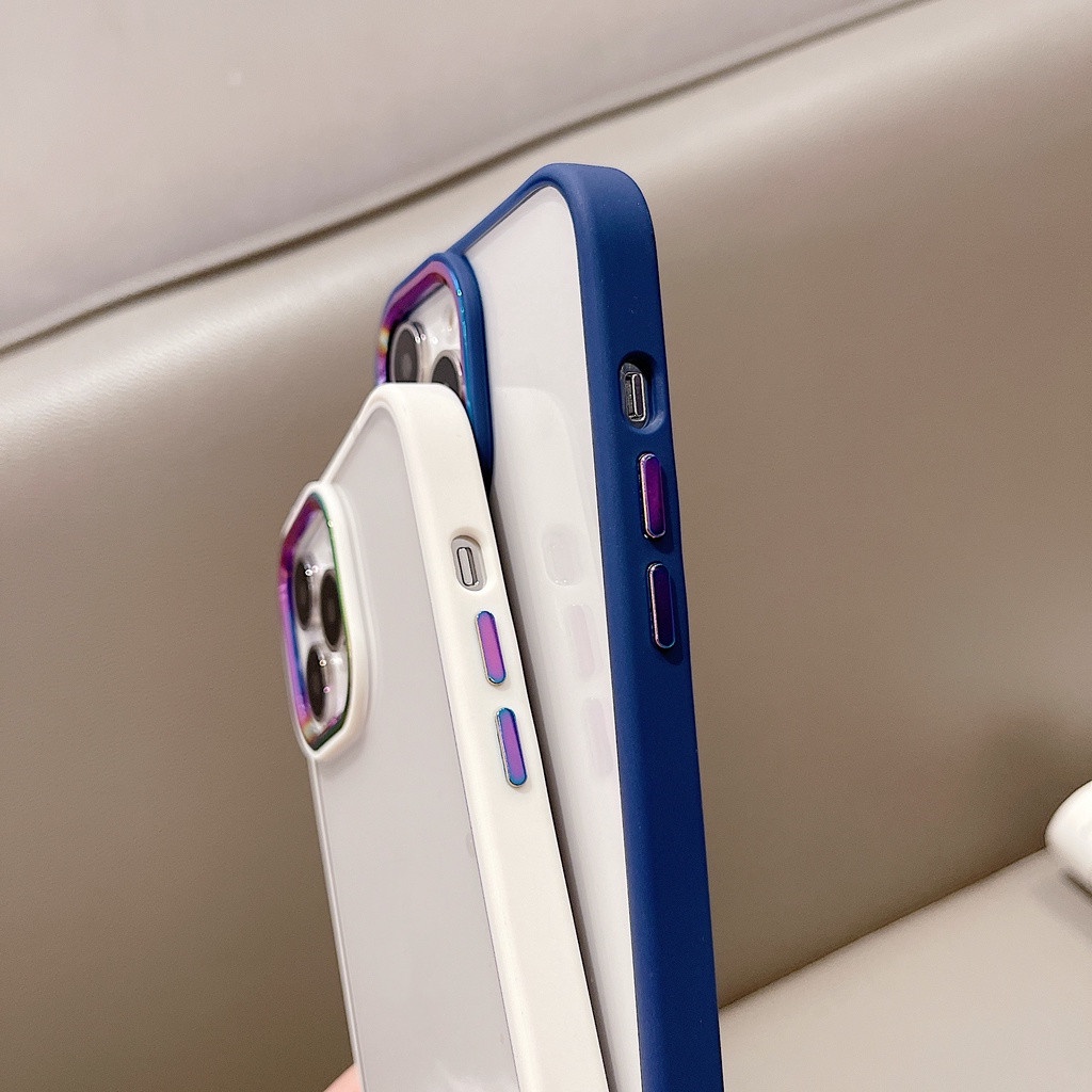 Mới Ốp Điện Thoại Trong Suốt Khung Kim Loại Cho Iphone 13 Pro Max 11 12 Pro Max Iphone X Xs Max XR