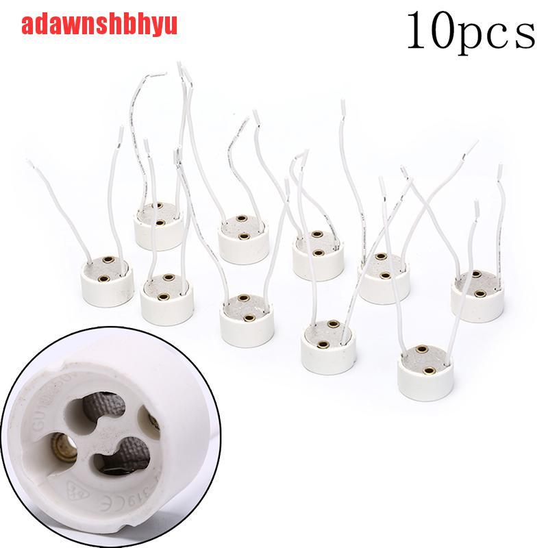 Set 10 Dây Đèn LED GU10 Phích Cắm Cho Bóng Đèn Sứ halogen
