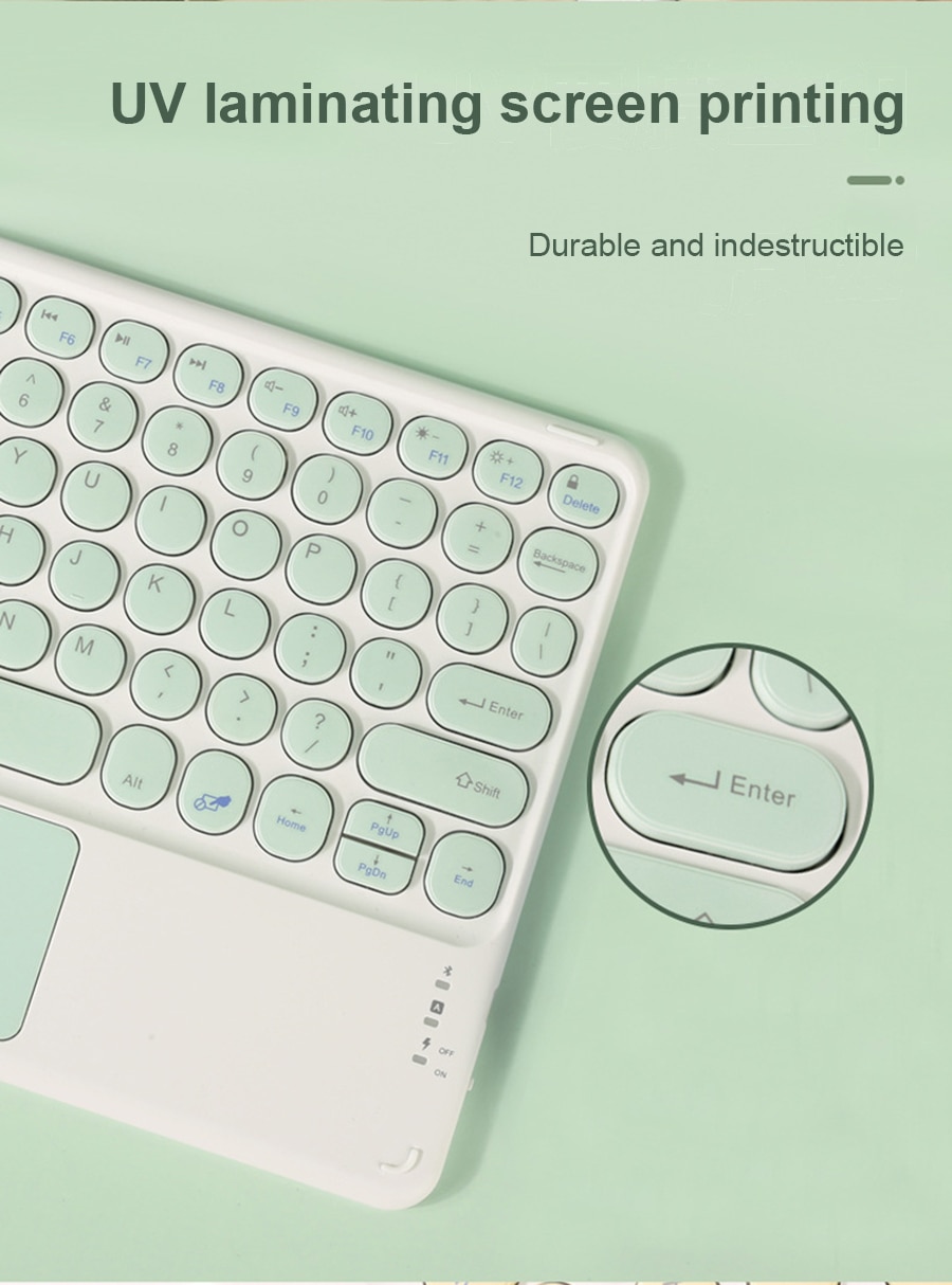 ANDROID Bàn Phím Không Dây Mini 10inch Cho Ipad Pro 11 12.9 9.7 10.5 7th 8th Gen 10.2 Air 4 4th Gen 10.9 Inch 2020 2021 | BigBuy360 - bigbuy360.vn