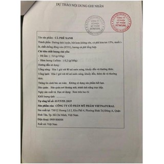 Cà Phê Xanh kháng mỡ ( chính hãng)