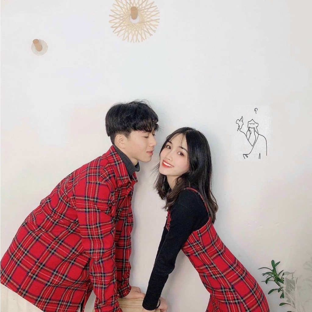 [Freeship] Set đồ đôi couple sơ mi nam, đầm dây nữ thời trang Miamo cao cấp TN61 (Kèm ảnh thật)