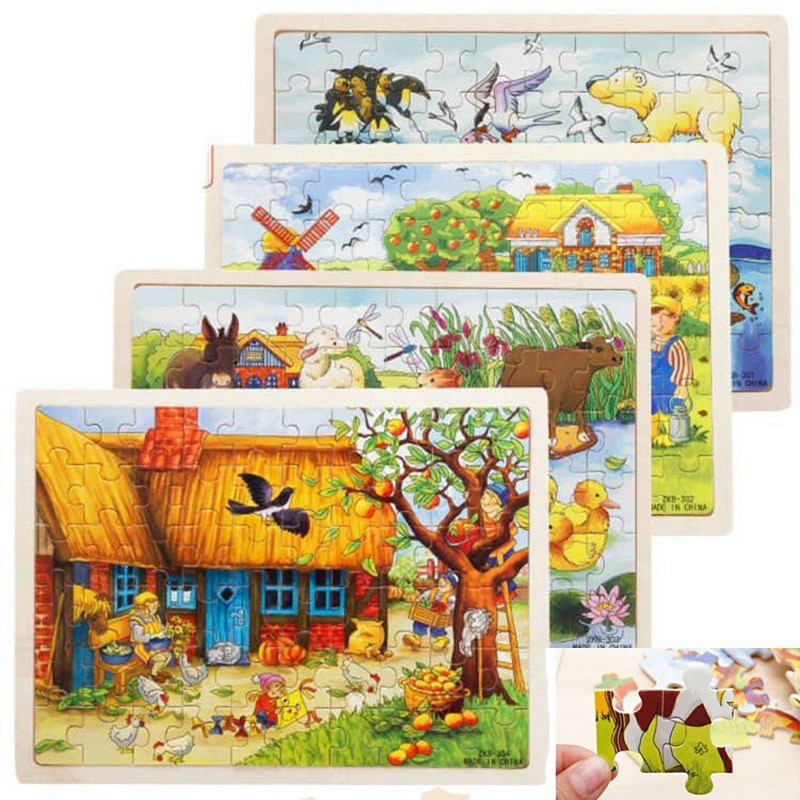 Trò chơi ghép hình 60 mảnh bằng gỗ hấp dẫn