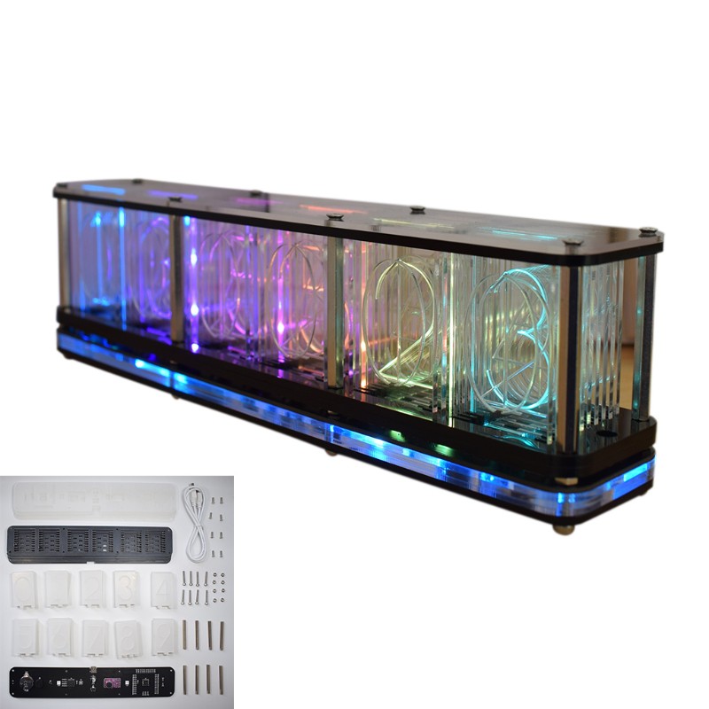 Đồng hồ đèn LED nhiều màu trang trí nội thất nhà cửa