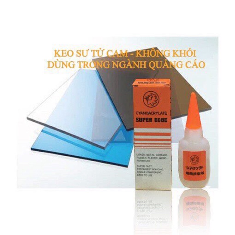 Keo Dán Mica Nhật Bản Cyanoacrylate Trong Suốt Không Khói