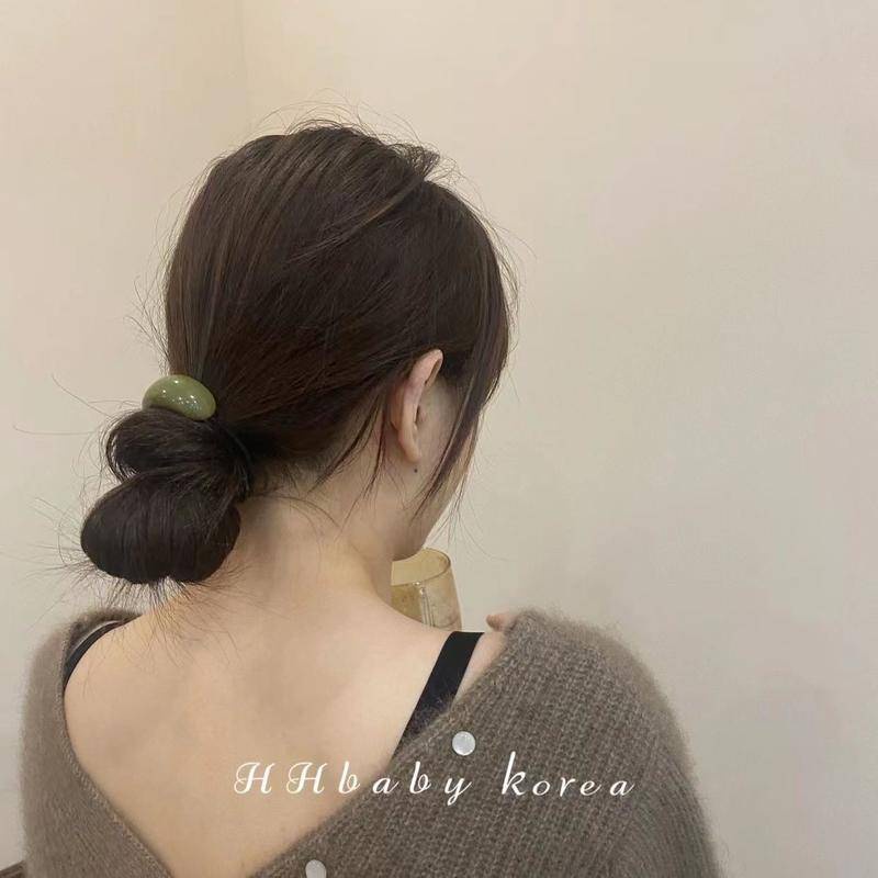 Dây Buộc Tóc Cao Su Màu Sắc Ngọt Ngào Phong Cách Hàn Quốc Cho Nữ