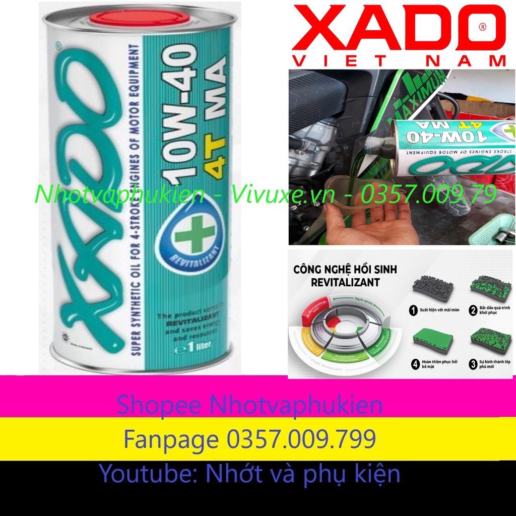 Nhớt XADO Automic 10w40 Tổng Hợp Ester
